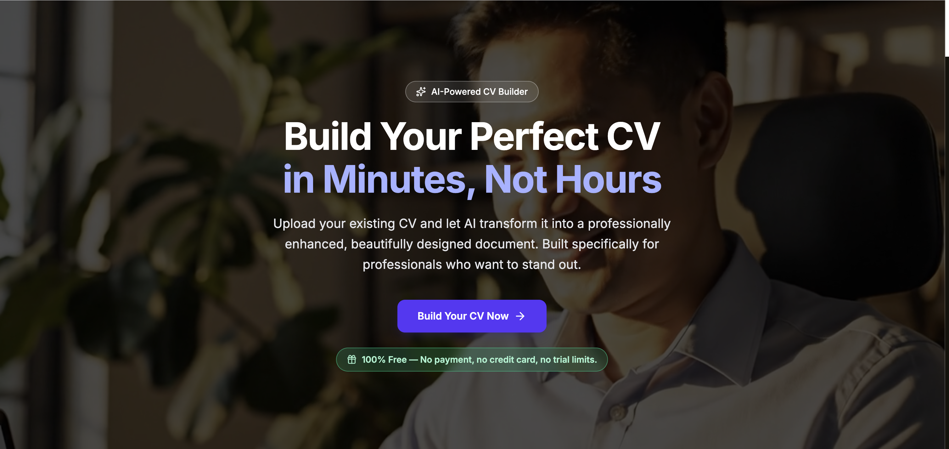 Upload your existing CV and let AI transform it into a professionally enhanced, beautifully designed document. Built specifically for professionals who want to stand out.