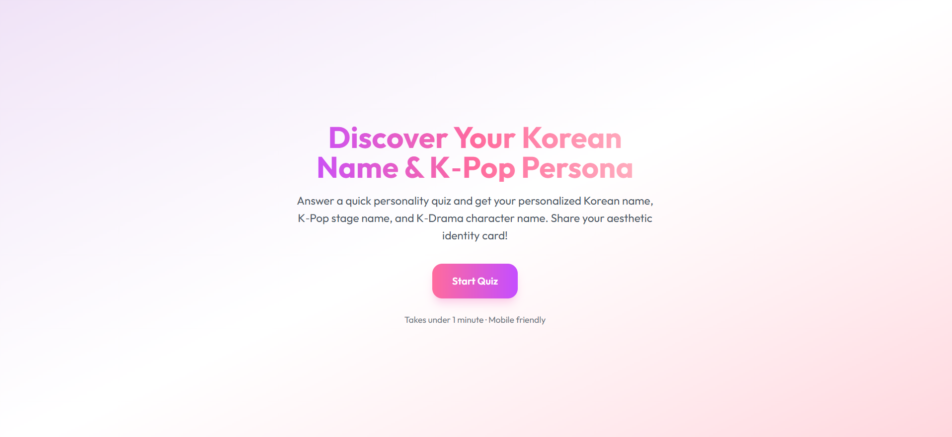 An AI-Powered Korean Name Generator. Fun & Playful!
A Must for All K-Pop Fans!
